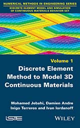 Discrete Element Method to Model 3D Continuous Materials
